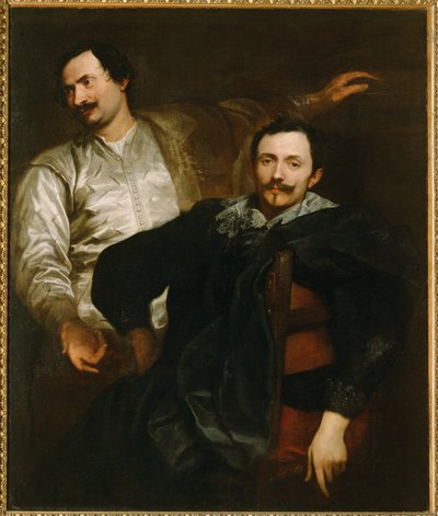 Retratos dos pintores Lucas e Cornelis de Wael (pintura sobre tela) de Anthony van Dyck