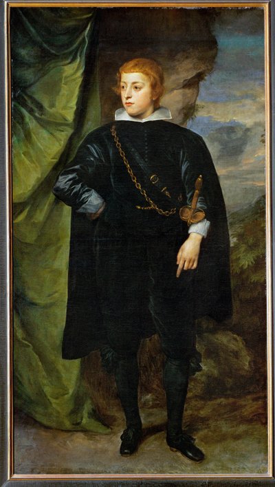 Príncipe Karl Ludwig do Palatinado, filho do "Rei do inverno" Friedrich V (óleo sobre tela) de Anthony van Dyck
