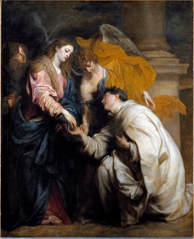São Hermann José adorando a Virgem (óleo sobre tela de Anthony van Dyck