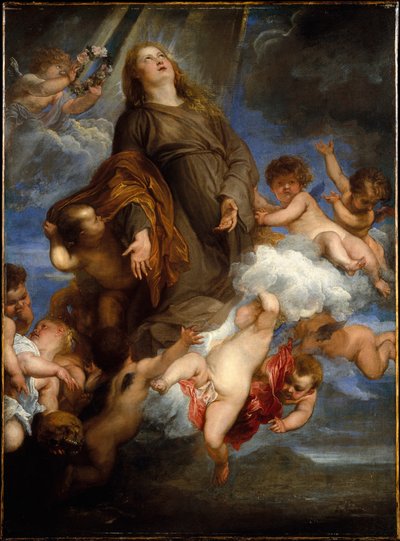 Santa Rosália intercedendo pelos doentes de peste de Palermo de Anthony van Dyck