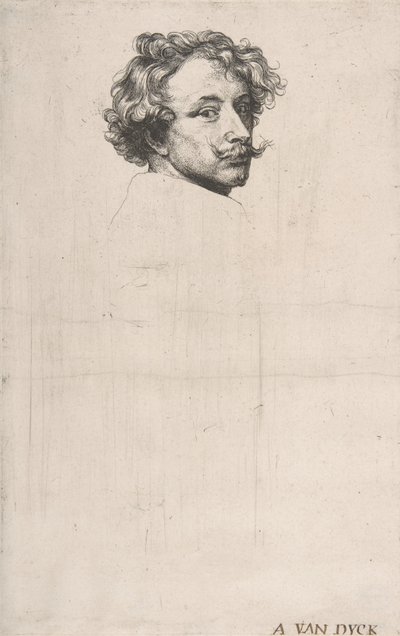 Auto-retrato, da Iconografia, c. 1640. de Anthony van Dyck