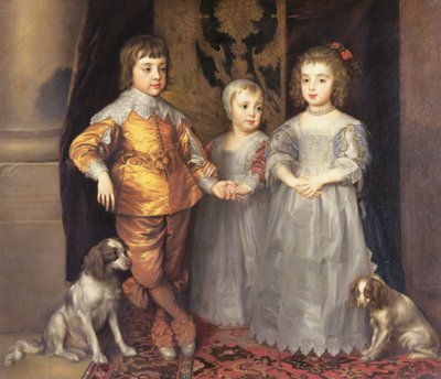 Os Filhos do Rei Carlos I da Inglaterra (1600-49) e a Rainha Henrietta Maria (1609-69), 1637 de Anthony van Dyck