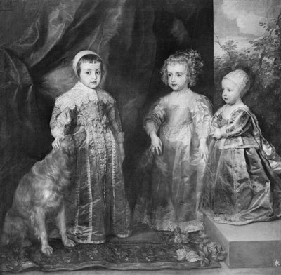 Os três filhos de Carlos I, rei da Inglaterra, década de 1630. de Anthony van Dyck