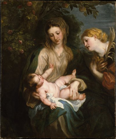 Virgem e Menino com Santa Catarina de Alexandria de Anthony van Dyck
