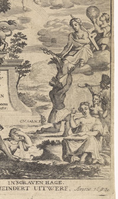 Alegoria da Botânica Página de título para: Theodorus Schoon, True Exercise and Analysis of Plants, 1692 de Anthony van Zijlvelt