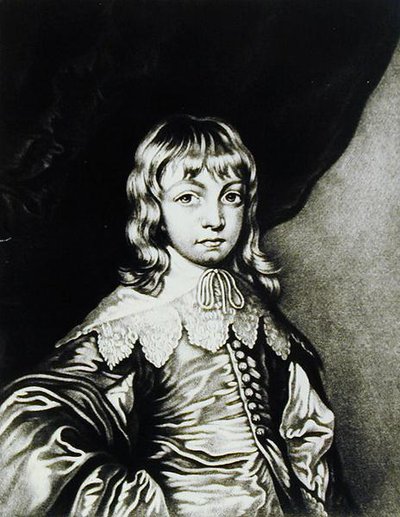Retrato de George, duque de Buckingham (1592-1628) gravado por Robert Dunkarton (1744-c.1817) de personagens ilustres da história britânica (mezzotint) de Anthony van after Dyck