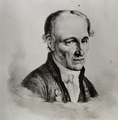 Retrato de René Just Hauy (1743-1822) (foto a p/b) de Antoine (after) Maurin