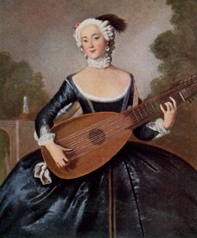 A irmã favorita de Frederico o Grande de Antoine (after) Pesne