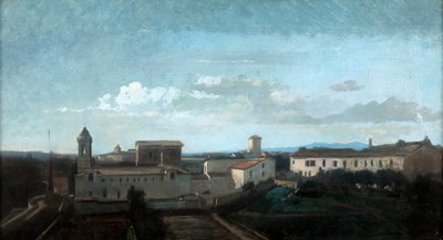 A Igreja de La Trinite des Monts, Roma, século XIX de Antoine Auguste Ernest Hebert