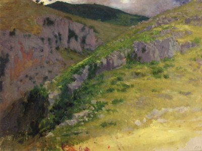 Estudo de uma montanha de Antoine Auguste Ernest Herbert or Hebert