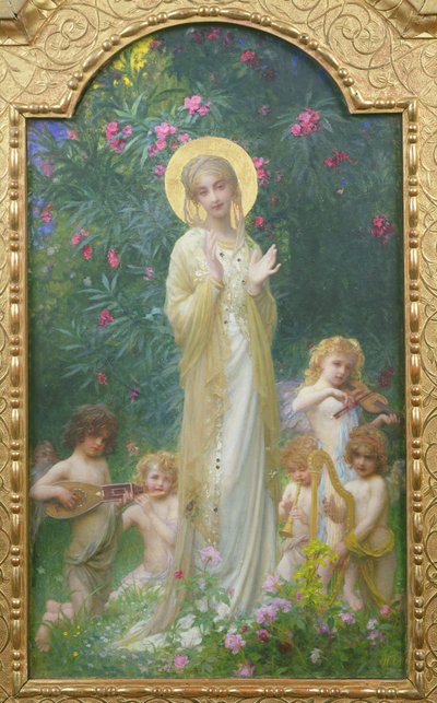 A virgem no paraíso de Antoine Auguste Ernest Herbert or Hebert