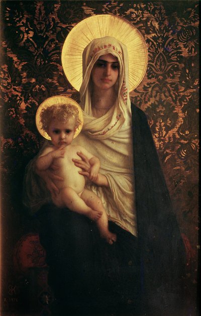 Virgem e Criança, 1872 de Antoine Auguste Ernest Herbert or Hebert
