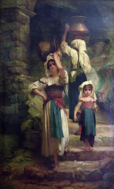 Mulheres de Cervara, 1858 de Antoine Auguste Ernest Herbert or Hebert