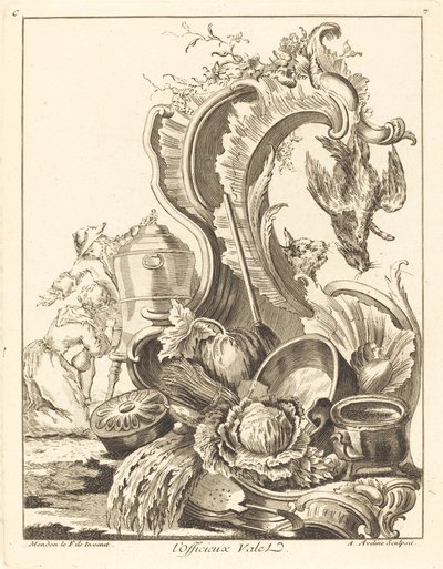 o valete não oficial, 1736. de Antoine Aveline
