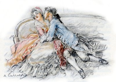 Werther beija Charlotte de Antoine Calbet