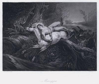 Mazeppa (gravura) de Antoine Charles Horace Vernet