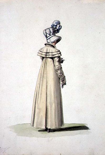 Mulher elegante com capô, ilustração de 