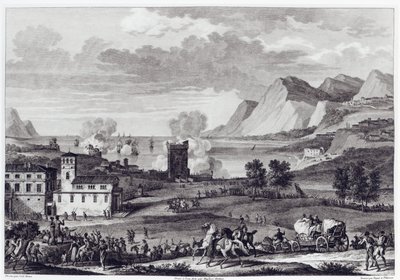 Libertação da Córsega, 20 de outubro de 1796, gravado por Jean Duplessi-Bertaux (1747-1819) de Antoine Charles Horace Vernet