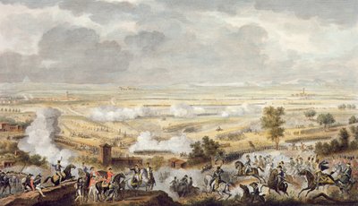 A Batalha de Marengo, 23 Prairial, Ano 8 (12 de junho de 1800), gravado por Jean Duplessi-Bertaux (1747-1819) (aquatint) de Antoine Charles Horace Vernet