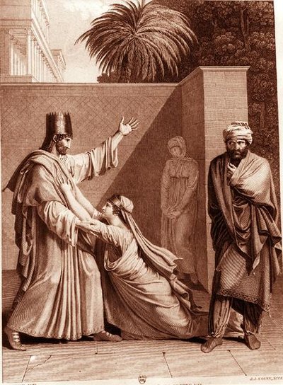 Esther Imploring Assuerus in the Presence of Aman, ilustração de 