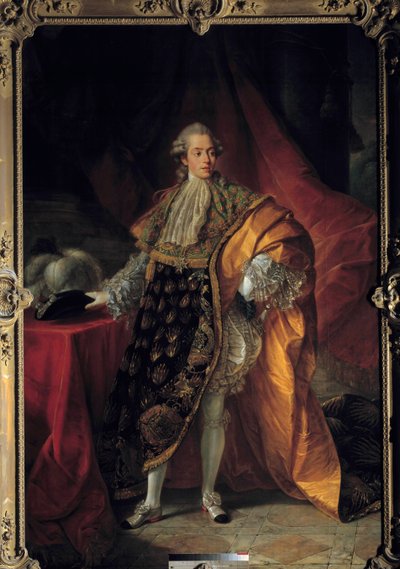 Retrato em tamanho real de Charles Philippe da França no Grande Habitáculo da Ordem do Espírito Santo, Comte d