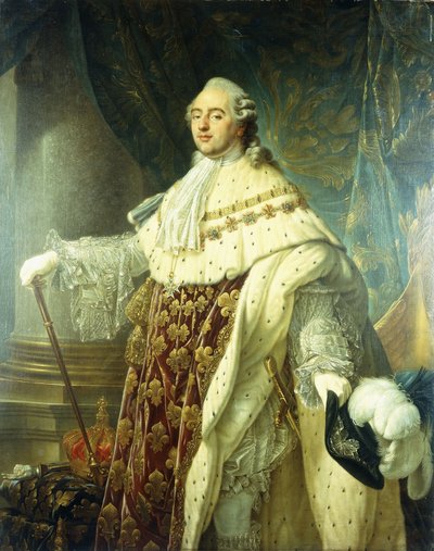 Retrato de Luís XV usando vestes de Estado, de Antoine François Callet