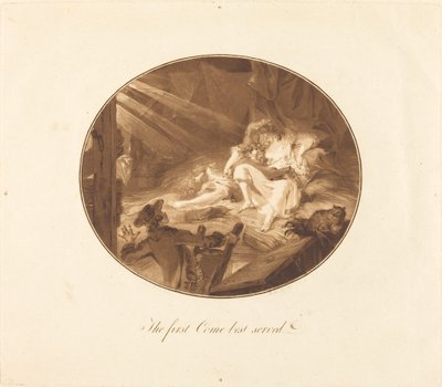 O primeiro a chegar melhor servido de Antoine François Sergent after Augustin de Saint Aubin
