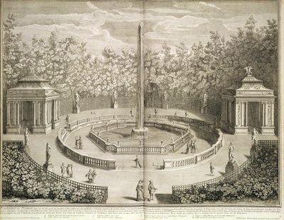 Fonte das Domes, Versalhes, c.1715 (gravura) de Antoine Herriset