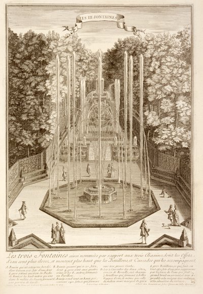 As Três Fontes, Versalhes, 1714 de Antoine Herriset