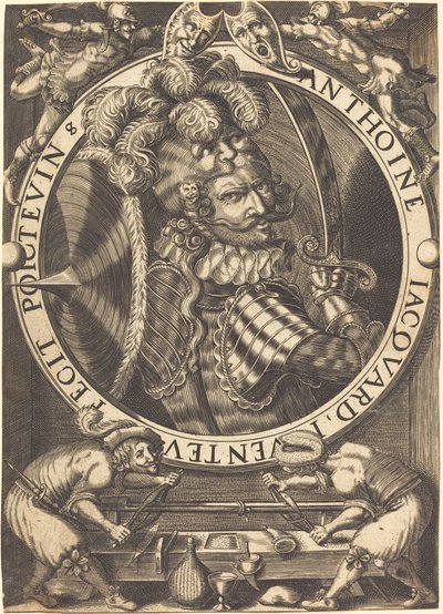 Auto-retrato (O Cartão Comercial de Anthoine Jacquard) de Antoine Jacquard