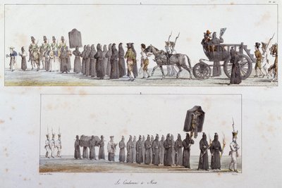 Sentenciado à morte por Antoine Jean-Baptiste Thomas (1791-1834), aguarela de Antoine Jean Baptiste Thomas