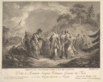 Chegada de Telêmaco na Ilha de Calypso de Antoine Jean Duclos