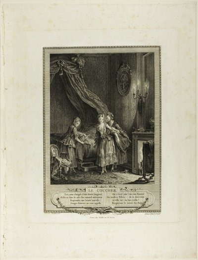 Indo para a cama, de Monument du Costume Physique et Moral de la fin du Dix-huitième siècle de Antoine Jean Duclos
