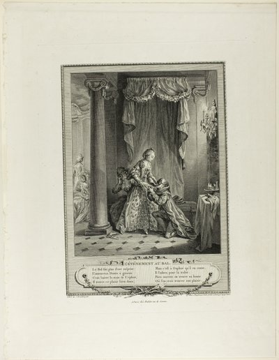 O acontecimento do baile, de Monument du Costume Physique et Moral de la fin du Dix-huitième siècle de Antoine Jean Duclos