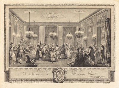 Le bal paré de Antoine Jean Duclos after Augustin de Saint Aubin
