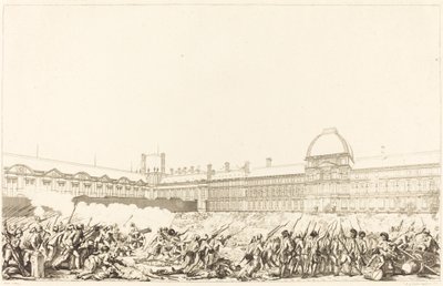 O dia de 10 de agosto de 1792 de Antoine Jean Duclos after Charles Monnet