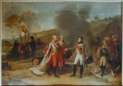 Entrevista entre Francisco II e Napoleão I após a batalha de Austerlitz ... de Antoine Jean Gros