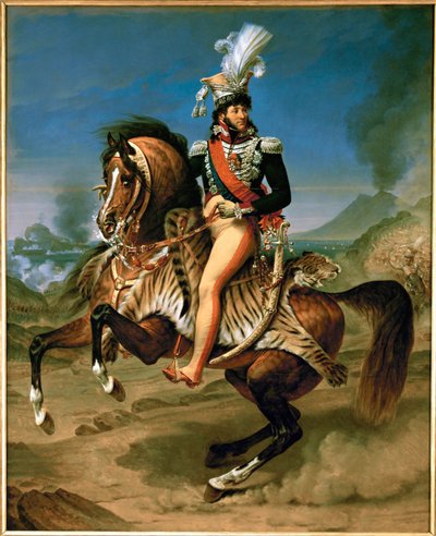 Joaquim Murat, Rei de Nápoles, Marechal de França, a cavalo ... de Antoine Jean Gros