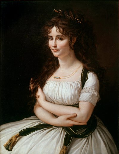 Retrato de Madame Pasteur, nee Madeleine Alexandre (1773-1841) Pintura de Antoine Jean Gros (1771-1835) Sol do século XIX. 0,86x0,37 m de Antoine Jean Gros