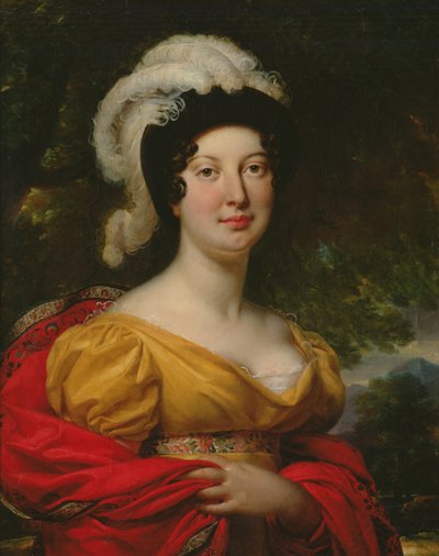 Retrato, de, marechal, Lannes, esposa de Antoine Jean Gros