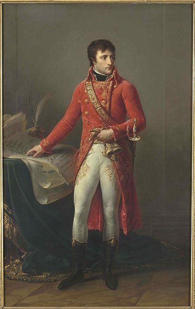 Napoleão Bonaparte como primeiro cônsul da França, 1803. de Antoine Jean Gros Baron