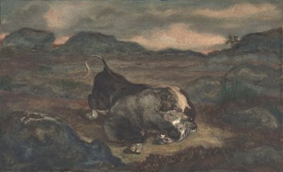 Touro Matador de Ursos, 1810-75. de Antoine Louis Barye
