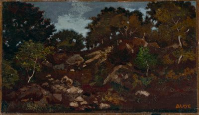 Rochas na floresta de Fontainebleau de Antoine Louis Barye