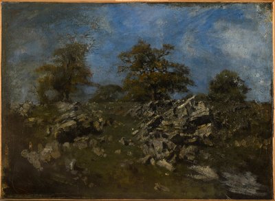 Paisagem com rocha de Antoine Louis Barye