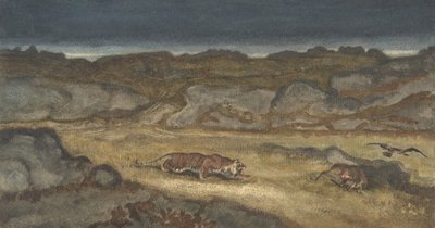 Tigre perseguindo presa ,. de Antoine Louis Barye
