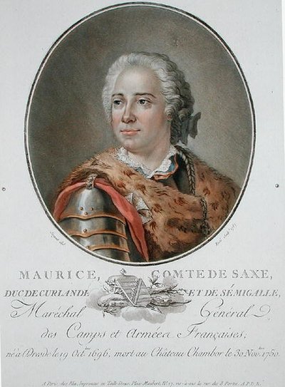 Maurice (1696-1750) Conde de Saxónia de Antoine Louis Francois (after) Sergent Marceau