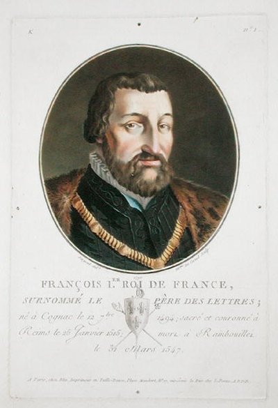 François I (1494-1547) Rei da França de Antoine Louis Francois Sergent Marceau