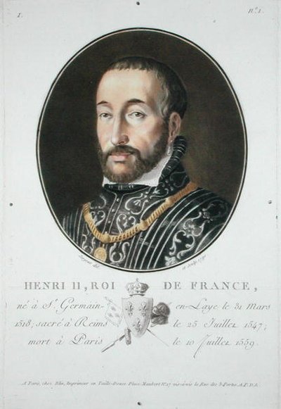 Henrique II (1519-59) Rei da França de Antoine Louis Francois Sergent Marceau