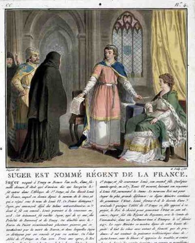 O Abade Suger (1082-1152) é nomeado Regente da França, 1788 de Antoine Louis Francois Sergent Marceau