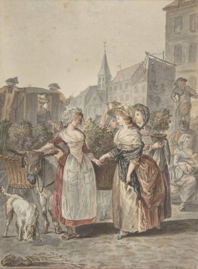 A Florista A Vendedora de Flores, s.d.. de Antoine Louis Francois Sergent Marceau
